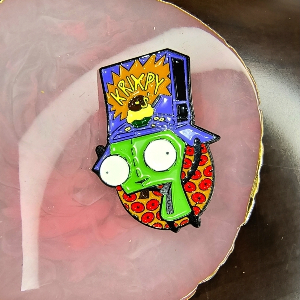 Women’s Jewelry/Kids Cute Enamel Pin - Green and Blue Gir Invader Zim